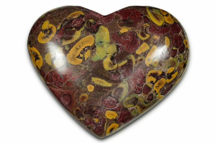 Polished Fruit Jasper Heart- India #343159